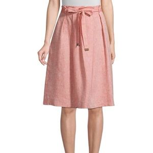 Peserico Paperbag Waist Linen Skirt